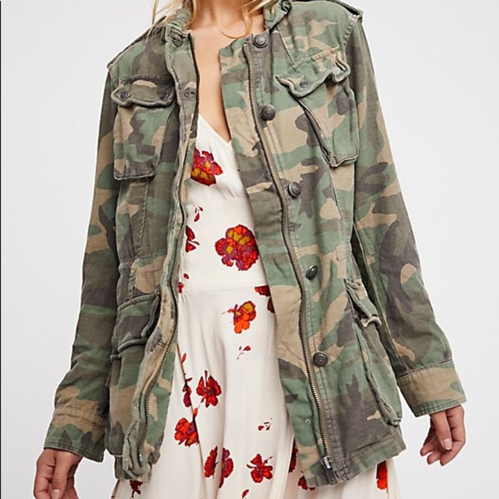 Free People Camo Jacket